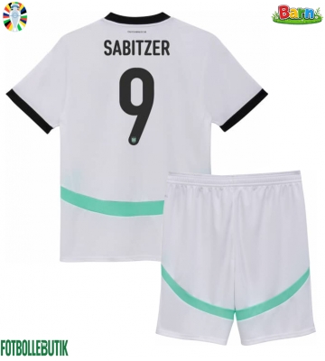 Österrike Marcel Sabitzer #9 Bortaställ Barn EM 2024 Kortärmad (+ Korta byxor)